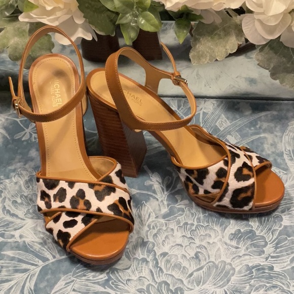 MICHAEL Michael Kors Animal Print Sandals - Picture 1 of 9